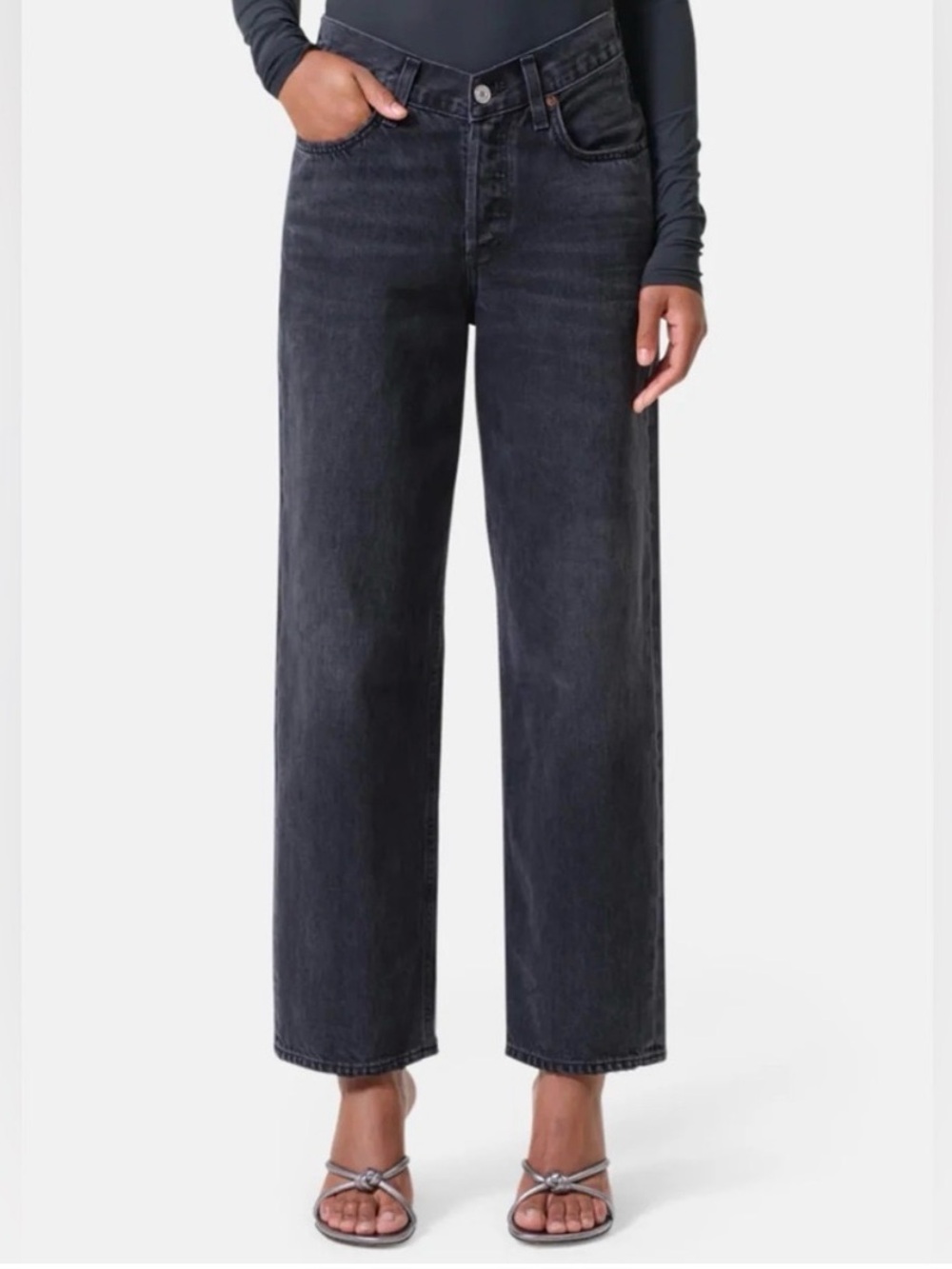 NWT Agolde v -waist BaggyJeans - Black Wash